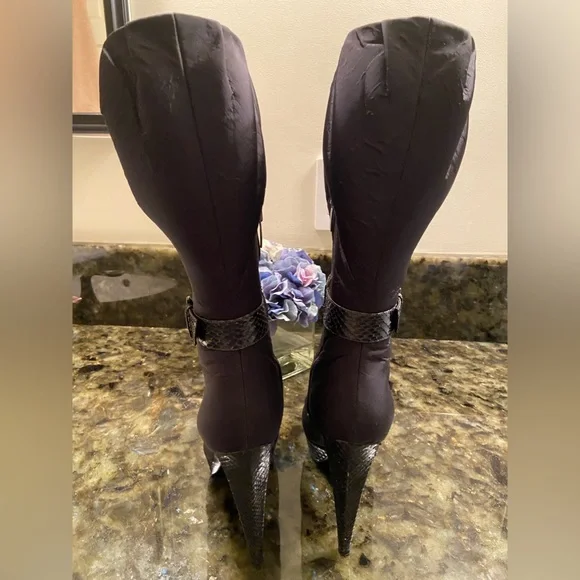 Sergio Rossi Nylon Water Resistant Boots EUC - Picture 3 of 8